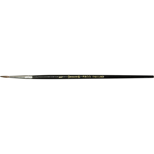 Pinceau pointu &agrave; soies noires pour artiste, Largeur de la brosse de 7,3 mm, Soie de chameau, Manche &agrave; Bois Pronet Distribution