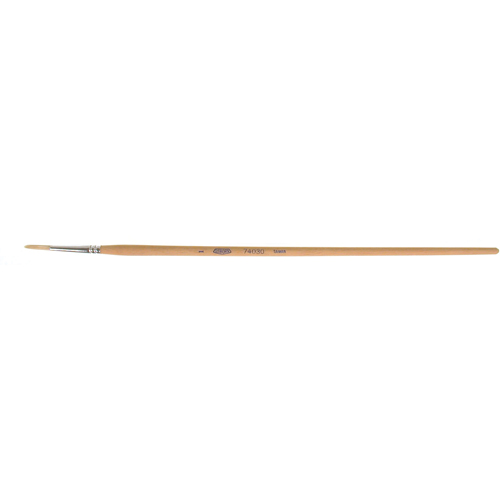 Pure White Bristle Round Marking Paint Brush, 9/64" Brush Width, White China, Wood Handle Pronet Distribution