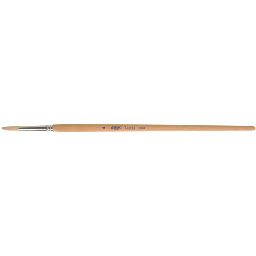 Pure White Bristle Round Marking Paint Brush, 7/32" Brush Width, White China, Wood Handle Pronet Distribution