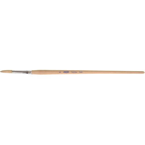 Pure White Bristle Round Marking Paint Brush, 1/4" Brush Width, White China, Wood Handle Pronet Distribution