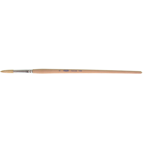 Pure White Bristle Round Marking Paint Brush, 9/32" Brush Width, White China, Wood Handle Pronet Distribution