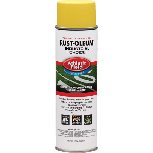 Peinture pour traçage de ligne pour terrain de gymnastique Industrial Choice AF1600, Jaune, 17 oz, Canette a&eacute;rosol Pronet Distribution