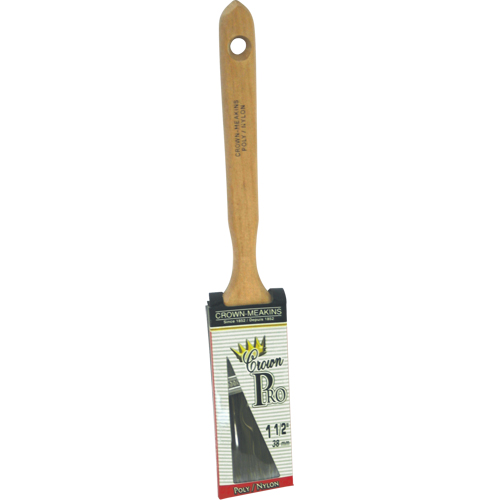 Angular Pro Paint Brush, Poly/Nylon, Wood Handle, 1-1/2" Width Pronet Distribution