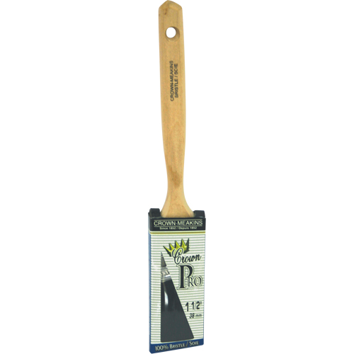 Crown Pro Straight Paint Brush, Bristle, Wood Handle, 1-1/2" Width Pronet Distribution