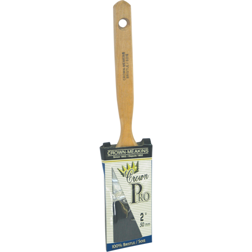 Pinceau &agrave; soies angulaires Crown Pro, Soies, Manche Bois, Largeur de 2" Pronet Distribution