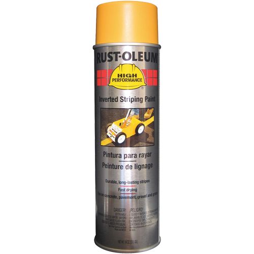 Peinture de traçage en a&eacute;rosol syst&egrave;me 2300 haute performance applicable en position invers&eacute;e, Jaune, 18 oz, Canette a&eacute;rosol Pronet Distribution