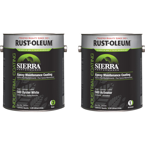 Trousse de rev&ecirc;tement dentretien &eacute;poxydique &agrave; base deau Sierra S60, Gallon, Blanc Pronet Distribution