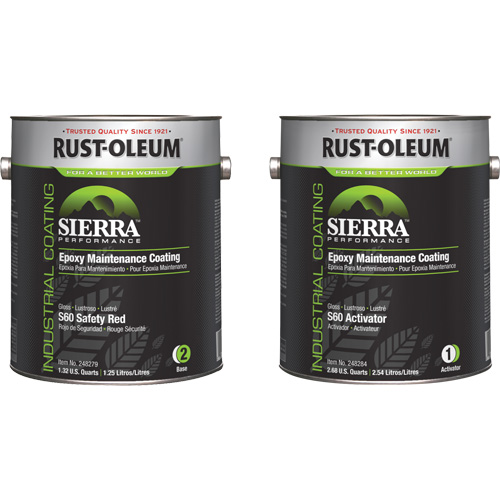 Trousse de rev&ecirc;tement dentretien &eacute;poxydique &agrave; base deau Sierra S60, Gallon, Rouge Pronet Distribution