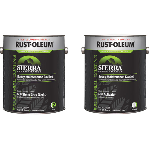 Sierra S60 Water-Based Epoxy Maintenance Coating Kit, Gallon, Grey Pronet Distribution