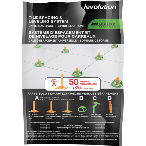 Cales d'espacement universelles Miracle Sealants Levolution Pronet Distribution