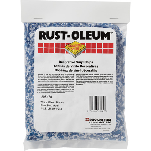 Pastilles de vinyle d&eacute;coratives Concrete Saver, 0,5 kg, Sac, Mlange bleu/blanc Pronet Distribution