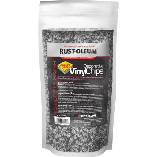 Pastilles de vinyle d&eacute;coratives Concrete Saver, 0,5 kg, Sac, M&eacute;lange noir/blanc/gris Pronet Distribution