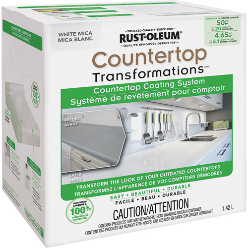 Countertop Transformations&reg; Mica Countertop Coating System, 1.42 L, Kit, White Mica Pronet Distribution