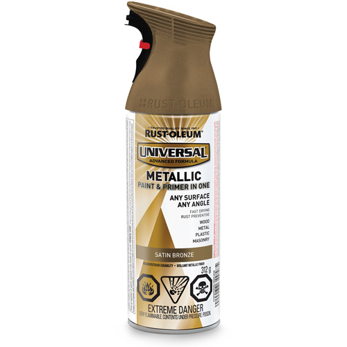 Universal&reg; Spray Paint, Bronze, Metallic/Satin, Aerosol Can Pronet Distribution
