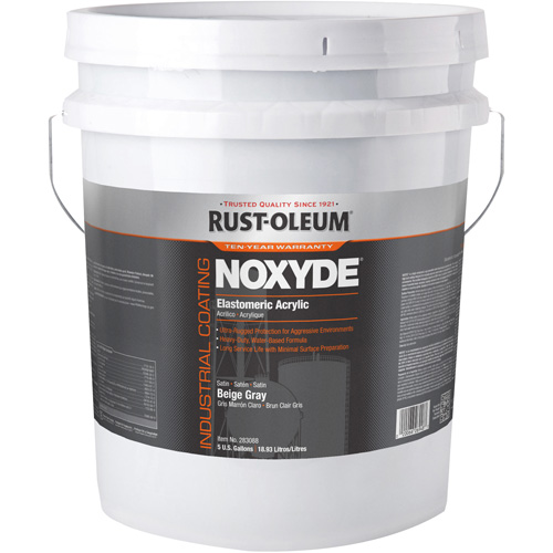 Noxyde Elastomeric Acrylic Coating, 5 gal., Pail, Grey Pronet Distribution