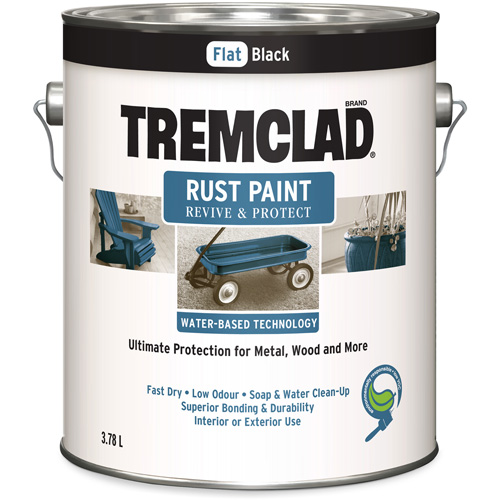 Tremclad&reg; Water-Based Rust Paint, 3.78 L, Gallon, Black Pronet Distribution