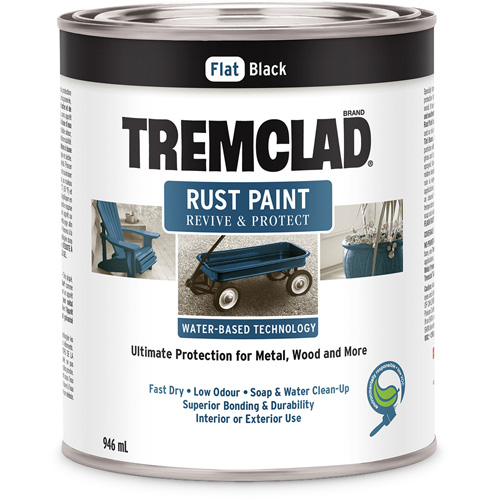 Tremclad&reg; Water-Based Rust Paint, 946 ml, Can, Black Pronet Distribution