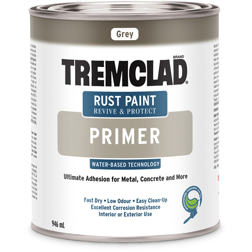 Tremclad&reg; Water-Based Rust Paint Primer, 946 ml, Can, Grey Pronet Distribution
