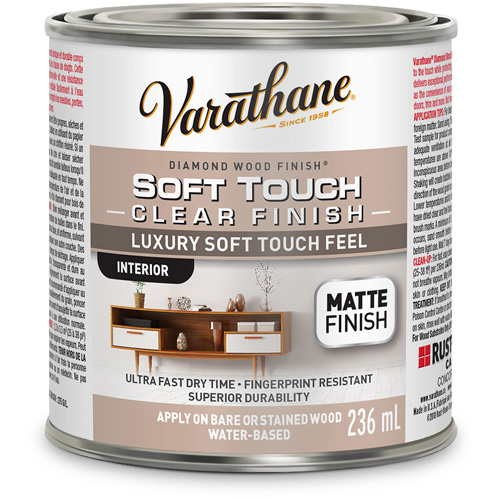 Rev&ecirc;tement &agrave; fini diamant pour bois Varathane, 236 ml, Transparent, Mat Pronet Distribution