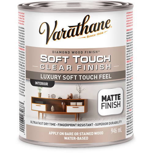 Rev&ecirc;tement &agrave; fini diamant pour bois Varathane, 946 ml, Transparent, Mat Pronet Distribution