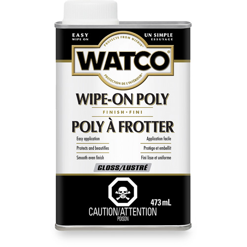 Teinture &agrave; essuyage en poly Watco, 473 ml, Transparent, Brillant Pronet Distribution