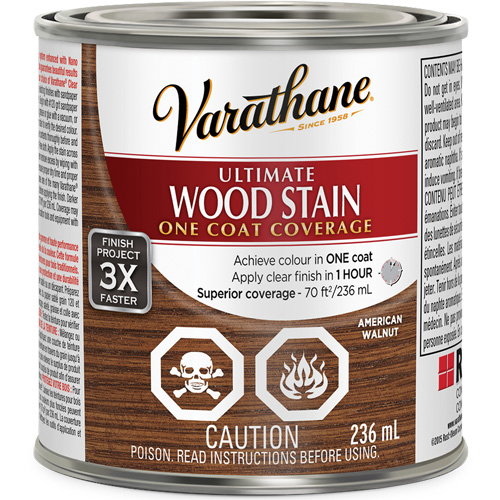 Varathane&reg; Ultimate Wood Stain, 236 ml, American Walnut Pronet Distribution