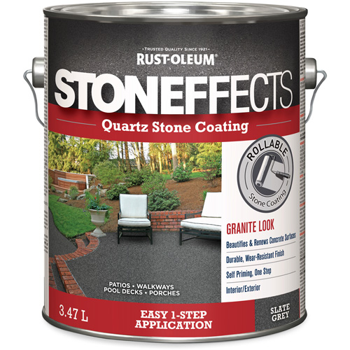 Rev&ecirc;tement &agrave; base de pierre de quartz Stoneffects, 3,78 L, &agrave; l'eau, Textur&eacute;, Gris Pronet Distribution