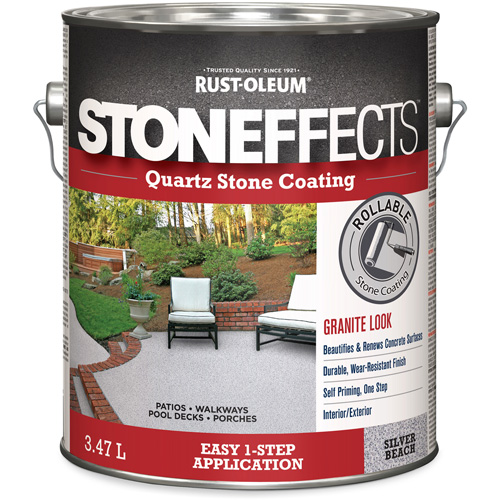 Rev&ecirc;tement &agrave; base de pierre de quartz Stoneffects, 3,78 L, &agrave; l'eau, Textur&eacute;, Gris Pronet Distribution