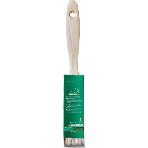 One Coat Trim & Wall Brush, White China, Wood Handle, 1" Width Pronet Distribution