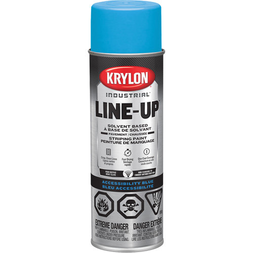 Peinture en a&eacute;rosol industrielle &agrave; base de solvant pour le marquage de la chauss&eacute;e LINE-UP, Bleu, 18 oz, Canette a&eacute;rosol Pronet Distribution