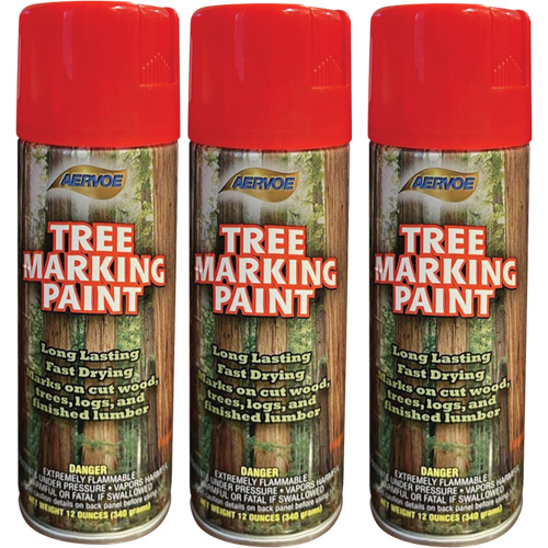Peinture fluorescente pour marquer les arbres Aervoe 690, Rouge fluorescent, 16 oz Pronet Distribution