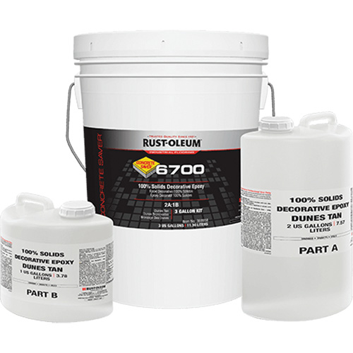 6700 100% Solids Decorative Epoxy, 3 gal., Epoxy-Based, High-Gloss, Beige Pronet Distribution