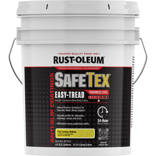 Rev&ecirc;tement d'acrylique SafeTex Easy-Tread, 4 gal., &agrave; l'eau, Fini mat profond/Textur&eacute;, Jaune Pronet Distribution