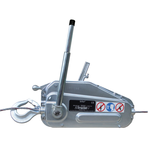 Palan &agrave; c&acirc;ble d'acier Tirfor - TU17, Diam&egrave;tre du fil 5/16", Capacit&eacute; 2000 lb (1 tonne) Pronet Distribution