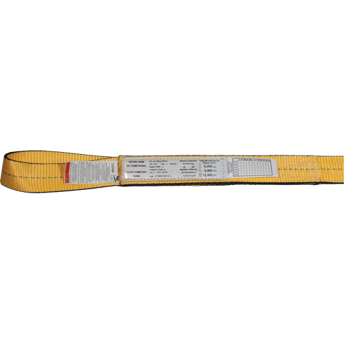 Nylon Slings, Double Ply, Double Eye, Type 3, 4" W x 3' L, 11000 lbs. Vertical Load Limit Pronet Distribution