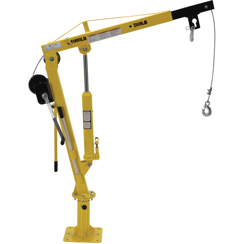 Grue &agrave; fl&egrave;che pour camion actionn&eacute;e par treuil, Capacit&eacute; de 500 lb (0,25 tonne), Limite de 102' Pronet Distribution
