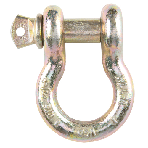 Screw Pin Anchor Shackle, 3/8", Screw Pin, Yellow Chromate Plated Pronet Distribution