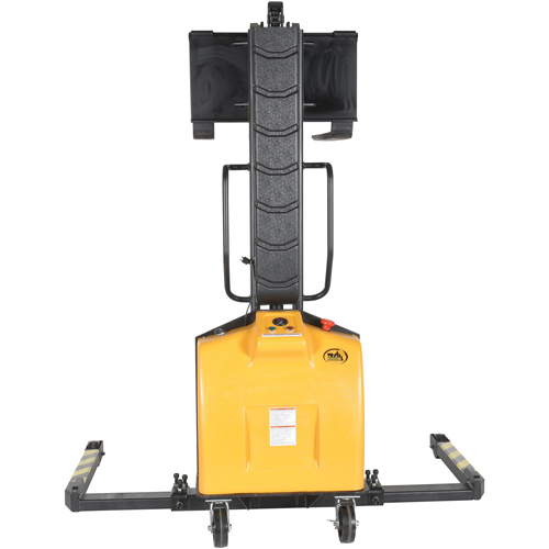 Narrow Mast Powered Lift Stacker, Electric Operated, 1500 lbs. Capacity, 63" Max Lift Pronet Distribution