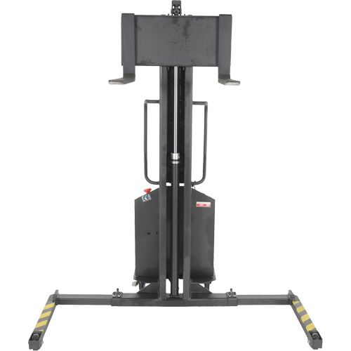Narrow Mast Powered Lift Stacker, Electric Operated, 1000 lbs. Capacity, 63" Max Lift Pronet Distribution