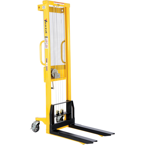 Manual Stacker, Hand Winch Operated, 770 lbs. Capacity, 60" Max Lift Pronet Distribution