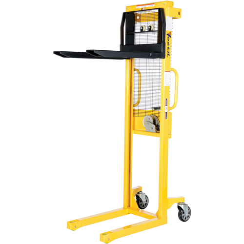 Manual Stacker, Hand Winch Operated, 770 lbs. Capacity, 60" Max Lift Pronet Distribution