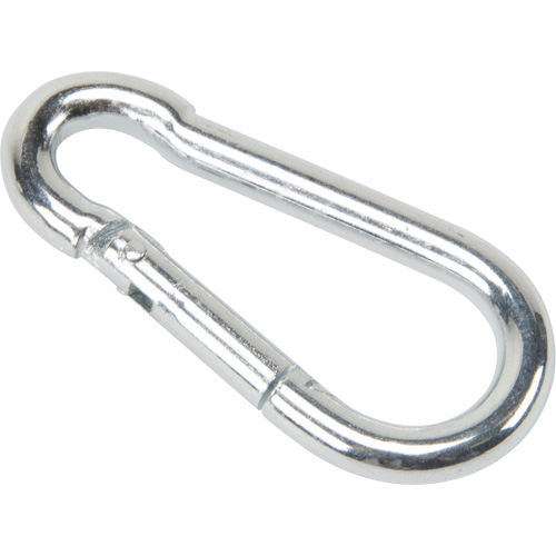 Mousqueton zingu&eacute;, 220 lb (0,11 tonne) Charge d'utilisation max., 3/16" Taille, 5/16" Oeil Pronet Distribution
