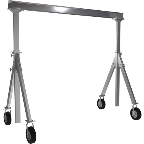Adjustable Aluminum Gantry Crane, 10' L, 1500 lbs. (0.75 tons) Capacity Pronet Distribution