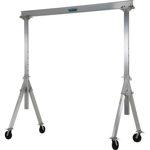 Adjustable Aluminum Gantry Crane, 8' L, 2000 lbs. (1 tons) Capacity Pronet Distribution