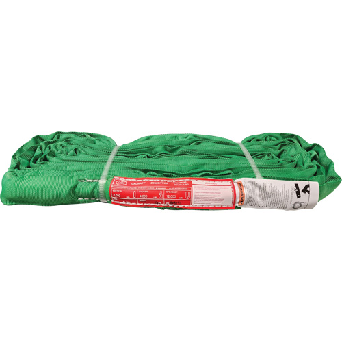 Polyester Round Sling, Green, 12' L, 6000 lbs. Vertical Load Pronet Distribution
