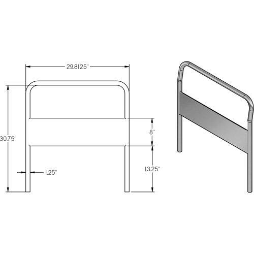 30" Chrome Handle for Platform Truck Pronet Distribution