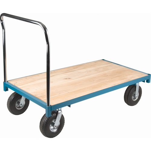 Heavy-Duty Platform Truck, 48" L x 24" W, 1200 lbs. Capacity, Pneumatic Casters Pronet Distribution