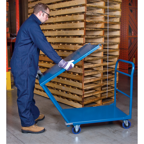 Chariots &agrave; tablettes/plateforme, Acier, 24" la x 36" p x 40" h, Capacit&eacute; de la plateforme 1300 lb Pronet Distribution