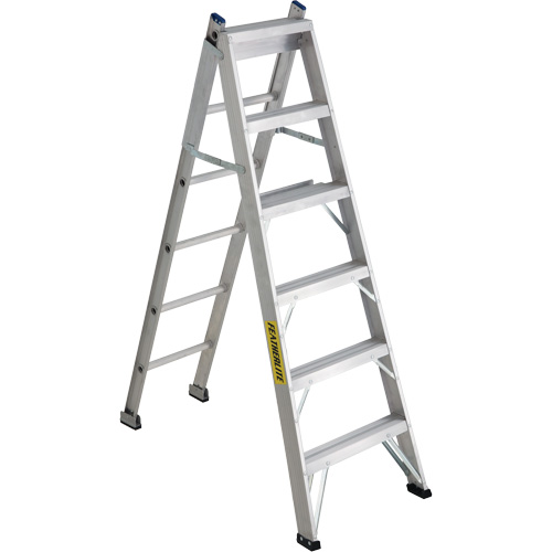 2700 Series Industrial Duty Multi-Way Ladders, 6', Aluminum, 250 lbs. Cap., ANSI 1, CSA 1 Pronet Distribution