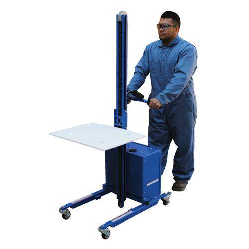 Quick Lift Platform Stacker, Electric Operated, 175 lbs. Capacity, 57" Max Lift Pronet Distribution